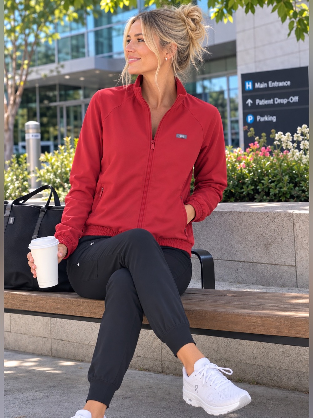 FIGS Performance Jacket Raspberry Sorbet Size Medium